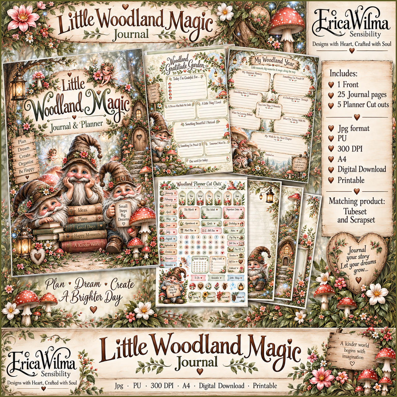 (image for) EW AI Little Woodland Magic - Journaling Planner 2026